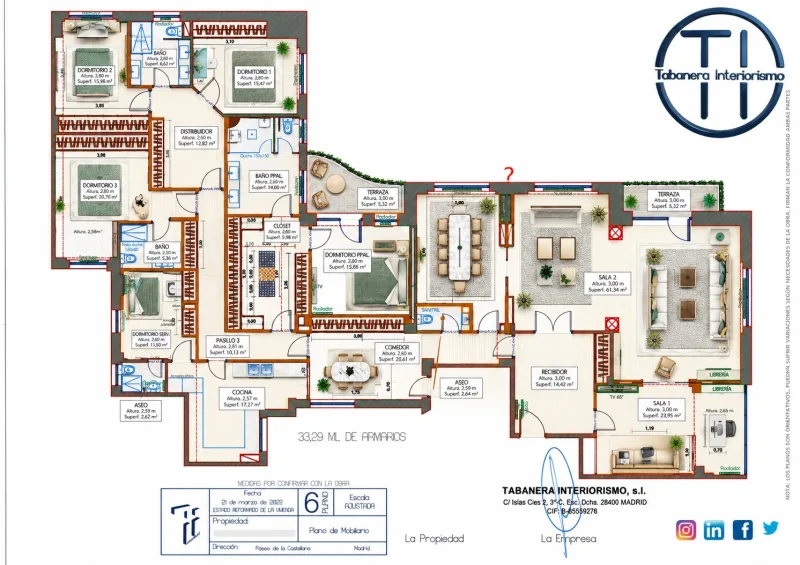 PROYECTO DE VIVIENDA. Paseo de la Castellana 96. Madrid: imagen 6 de 15