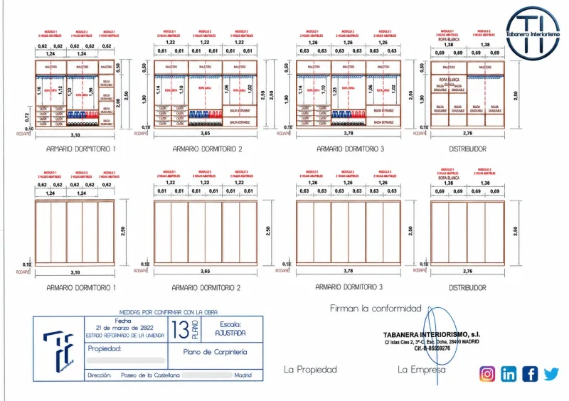 PROYECTO DE VIVIENDA. Paseo de la Castellana 96. Madrid: imagen 13 de 15