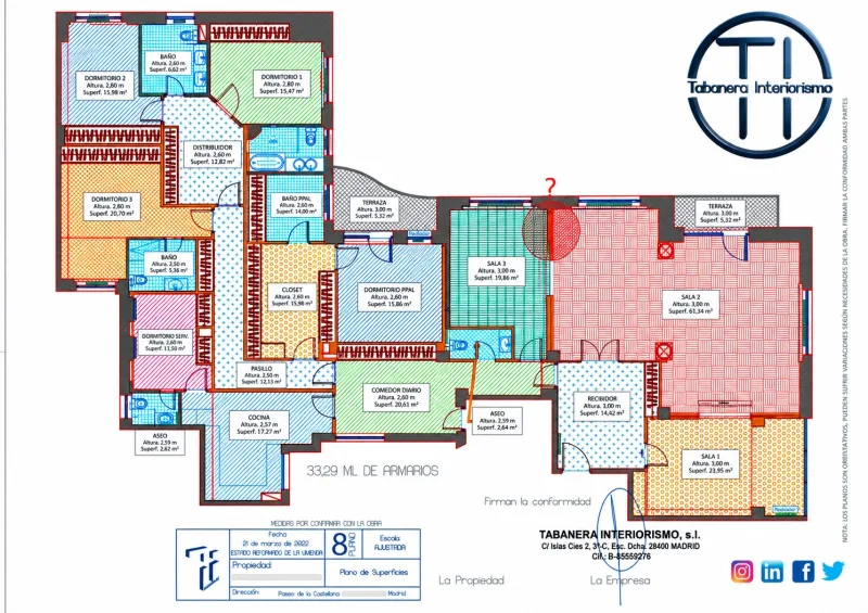 PROYECTO DE VIVIENDA. Paseo de la Castellana 96. Madrid: imagen 8 de 15